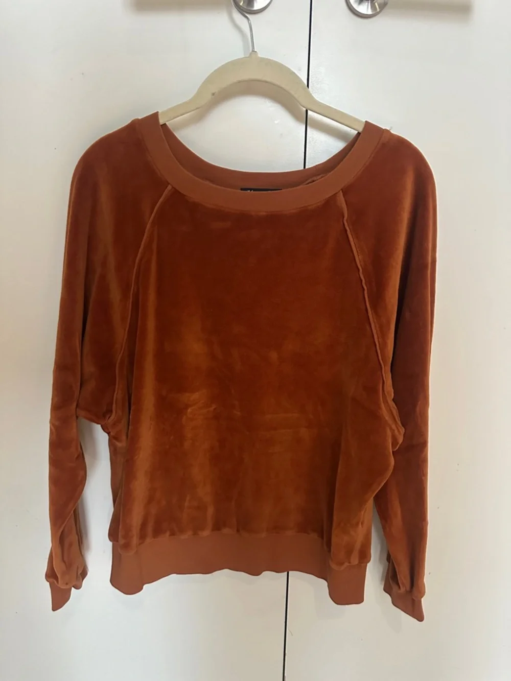 Suzi Kondi Rust Velvet Pullover Sweater - Picture 1 of 1